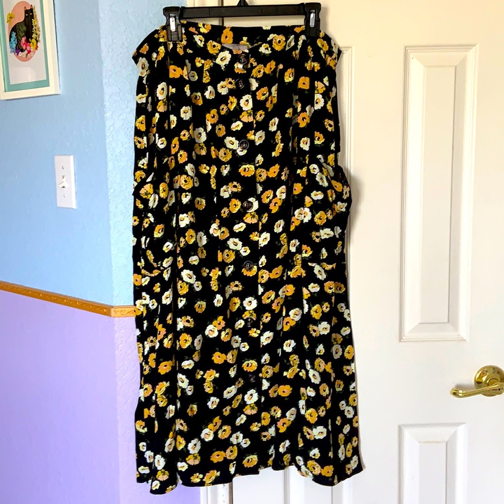 ASOS Floral Maxi/Midi Skirt NWT